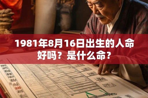 1981年8月16日出生的人命好吗？是什么命？