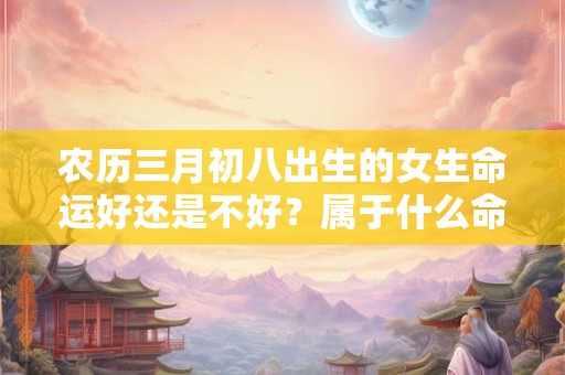 农历三月初八出生的女生命运好还是不好？属于什么命？