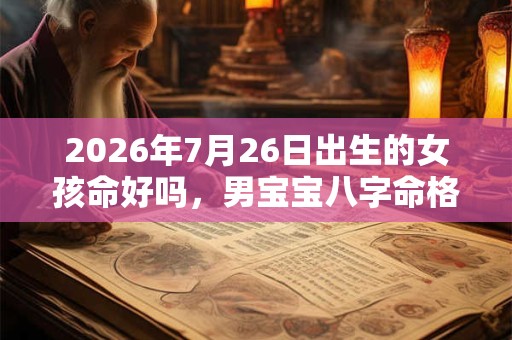 2026年7月26日出生的女孩命好吗,男宝宝八字命格 2026年7月26日出生的女孩命好吗,男宝宝八字命格