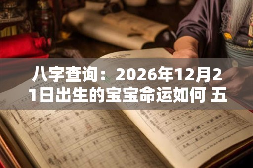 八字查询：2026年12月21日出生的宝宝命运如何 五行缺什么