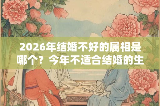 2026年结婚不好的属相是哪个？今年不适合结婚的生肖