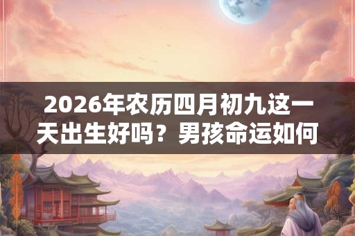 2026年农历四月初九这一天出生好吗?男孩命运如何? 2026年农历四月初九这一天出生好吗?男孩命运如何?