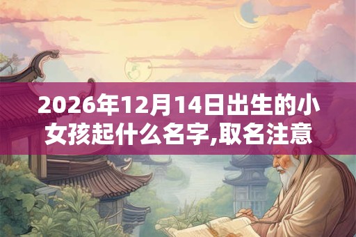 2026年12月14日出生的小女孩起什么名字,取名注意事项