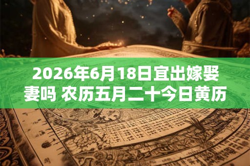 2026年6月18日宜出嫁娶妻吗 农历五月二十今日黄历