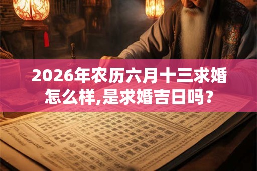 2026年农历六月十三求婚怎么样,是求婚吉日吗? 2026年农历六月十三求婚怎么样,是求婚吉日吗?