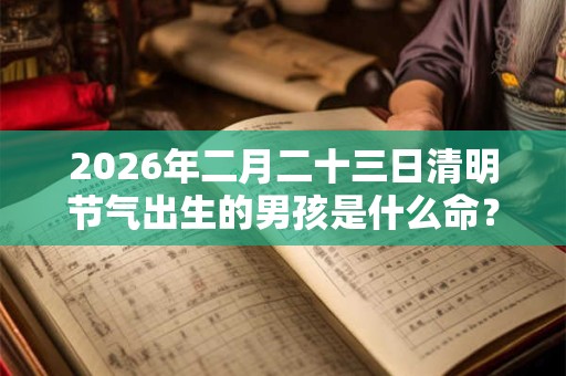 2026年二月二十三日清明节气出生的男孩是什么命？