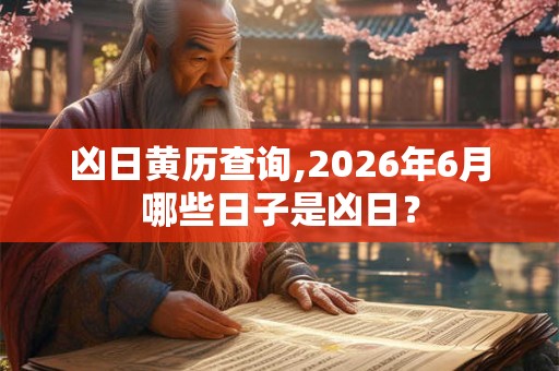 凶日黄历查询,2026年6月哪些日子是凶日? 凶日黄历查询,2026年6月哪些日子是凶日?