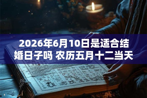 2026年6月10日是适合结婚日子吗 农历五月十二当天嫁娶怎么样
