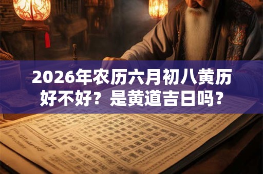 2026年农历六月初八黄历好不好？是黄道吉日吗？