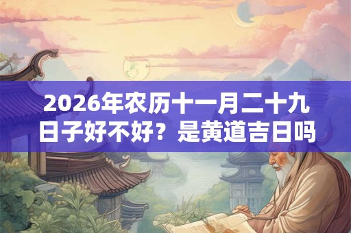 2026年农历十一月二十九日子好不好？是黄道吉日吗？