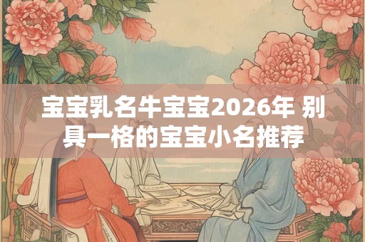 宝宝乳名牛宝宝2026年 别具一格的宝宝小名推荐