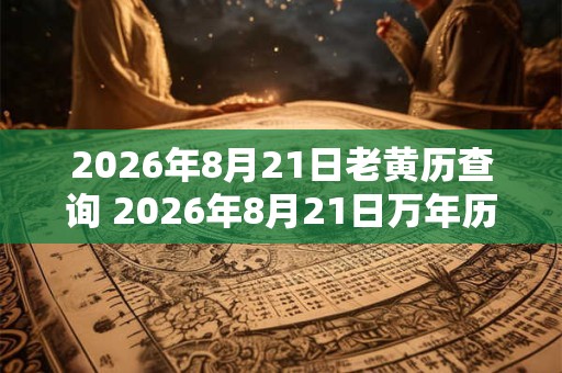 2026年8月21日老黄历查询 2026年8月21日万年历黄道吉日