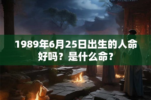 1989年6月25日出生的人命好吗？是什么命？
