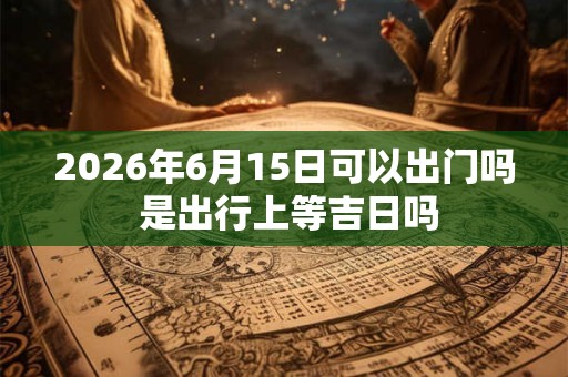 2026年6月15日可以出门吗 是出行上等吉日吗 2026年6月15日可以出门吗 是出行上等吉日吗