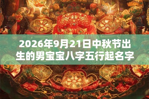 2026年9月21日中秋节出生的男宝宝八字五行起名字