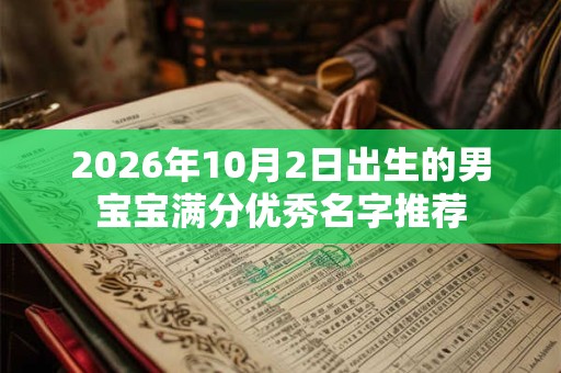 2026年10月2日出生的男宝宝满分优秀名字推荐