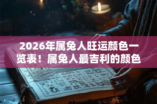 2026年属兔人旺运颜色一览表!属兔人最吉利的颜色是什么 2026年属兔人旺运颜色一览表!属兔人最吉利的颜色是什么