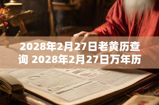 2028年2月27日老黄历查询 2028年2月27日万年历黄道吉日 2028年2月27日老黄历查询 2028年2月27日万年历黄道吉日