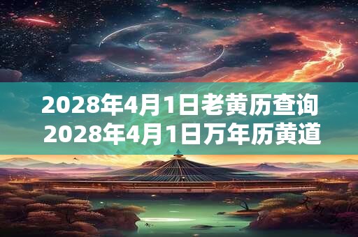 2028年4月1日老黄历查询 2028年4月1日万年历黄道吉日