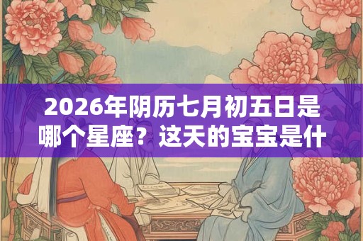 2026年阴历七月初五日是哪个星座？这天的宝宝是什么星座