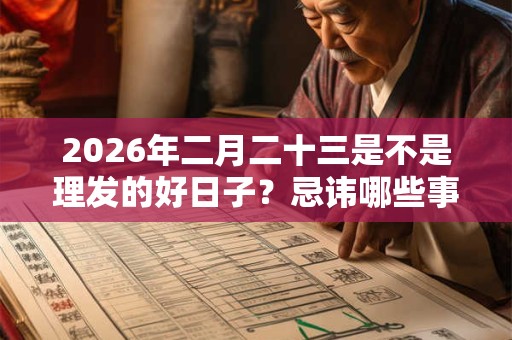 2026年二月二十三是不是理发的好日子?忌讳哪些事项 2026年二月二十三是不是理发的好日子?忌讳哪些事项