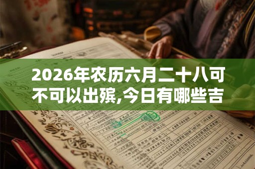 2026年农历六月二十八可不可以出殡,今日有哪些吉时？