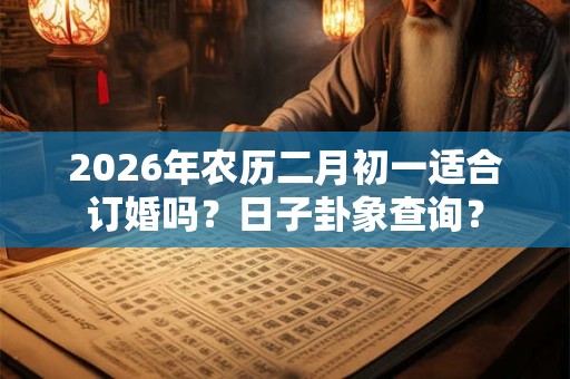 2026年农历二月初一适合订婚吗？日子卦象查询？