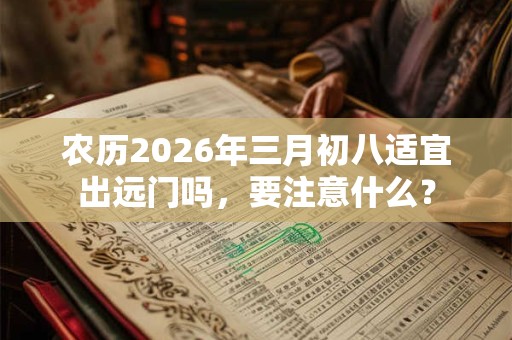 农历2026年三月初八适宜出远门吗,要注意什么? 农历2026年三月初八适宜出远门吗,要注意什么?