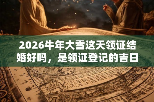 2026牛年大雪这天领证结婚好吗，是领证登记的吉日吗？