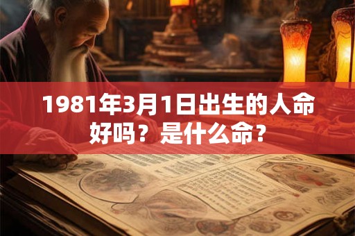 1981年3月1日出生的人命好吗？是什么命？