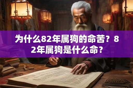 为什么82年属狗的命苦？82年属狗是什么命？
