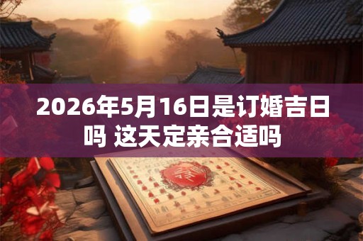 2026年5月16日是订婚吉日吗 这天定亲合适吗 2026年5月16日是订婚吉日吗 这天定亲合适吗