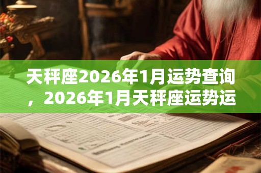 天秤座2026年1月运势查询，2026年1月天秤座运势运程分析