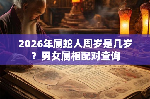 2026年属蛇人周岁是几岁？男女属相配对查询