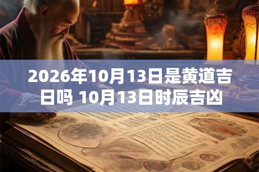 2026年10月13日是黄道吉日吗 10月13日时辰吉凶
