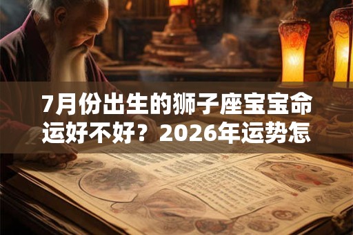 7月份出生的狮子座宝宝命运好不好？2026年运势怎样