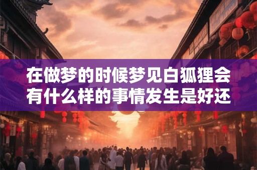 在做梦的时候梦见白狐狸会有什么样的事情发生是好还是坏