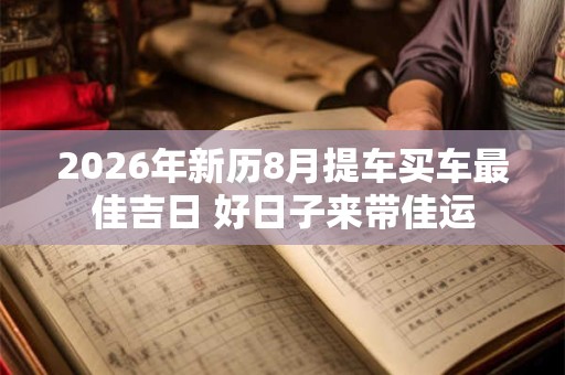 2026年新历8月提车买车最佳吉日 好日子来带佳运
