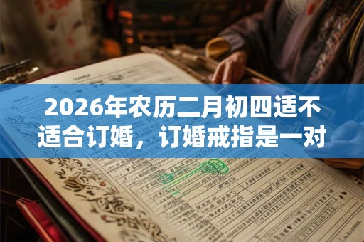 2026年农历二月初四适不适合订婚，订婚戒指是一对吗？