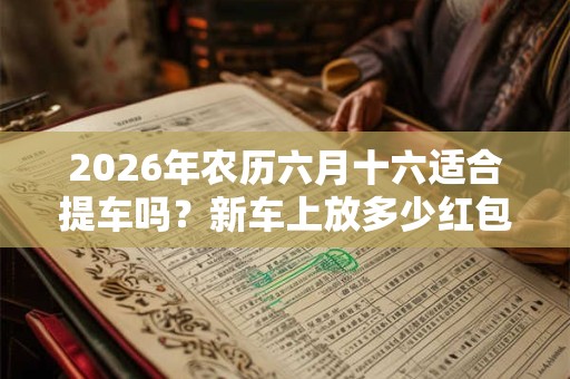 2026年农历六月十六适合提车吗？新车上放多少红包吉利？