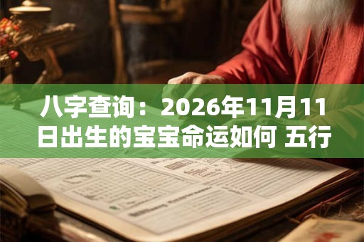 八字查询：2026年11月11日出生的宝宝命运如何 五行缺什么