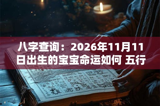 八字查询：2026年11月11日出生的宝宝命运如何 五行缺什么