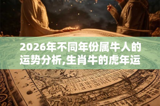 2026年不同年份属牛人的运势分析,生肖牛的虎年运程 2026年不同年份属牛人的运势分析,生肖牛的虎年运程