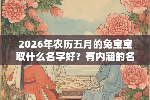 2026年农历五月的兔宝宝取什么名字好？有内涵的名字