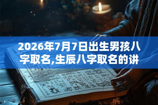 2026年7月7日出生男孩八字取名,生辰八字取名的讲究 2026年7月7日出生男孩八字取名,生辰八字取名的讲究