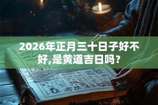 2026年正月三十日子好不好,是黄道吉日吗? 2026年正月三十日子好不好,是黄道吉日吗?
