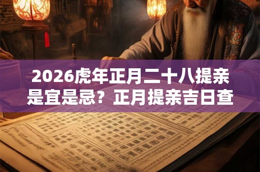 2026虎年正月二十八提亲是宜是忌？正月提亲吉日查询