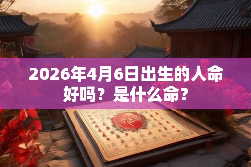 2026年4月6日出生的人命好吗？是什么命？