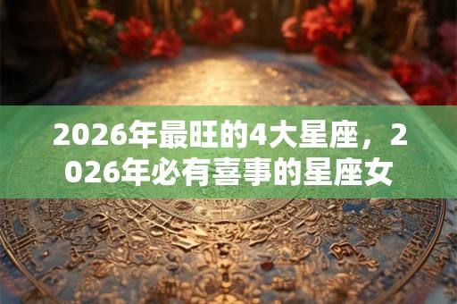 2026年最旺的4大星座,2026年必有喜事的星座女 2026年最旺的4大星座,2026年必有喜事的星座女