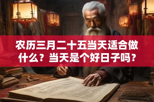 农历三月二十五当天适合做什么？当天是个好日子吗？